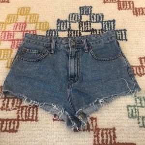 High waisted jean shorts!